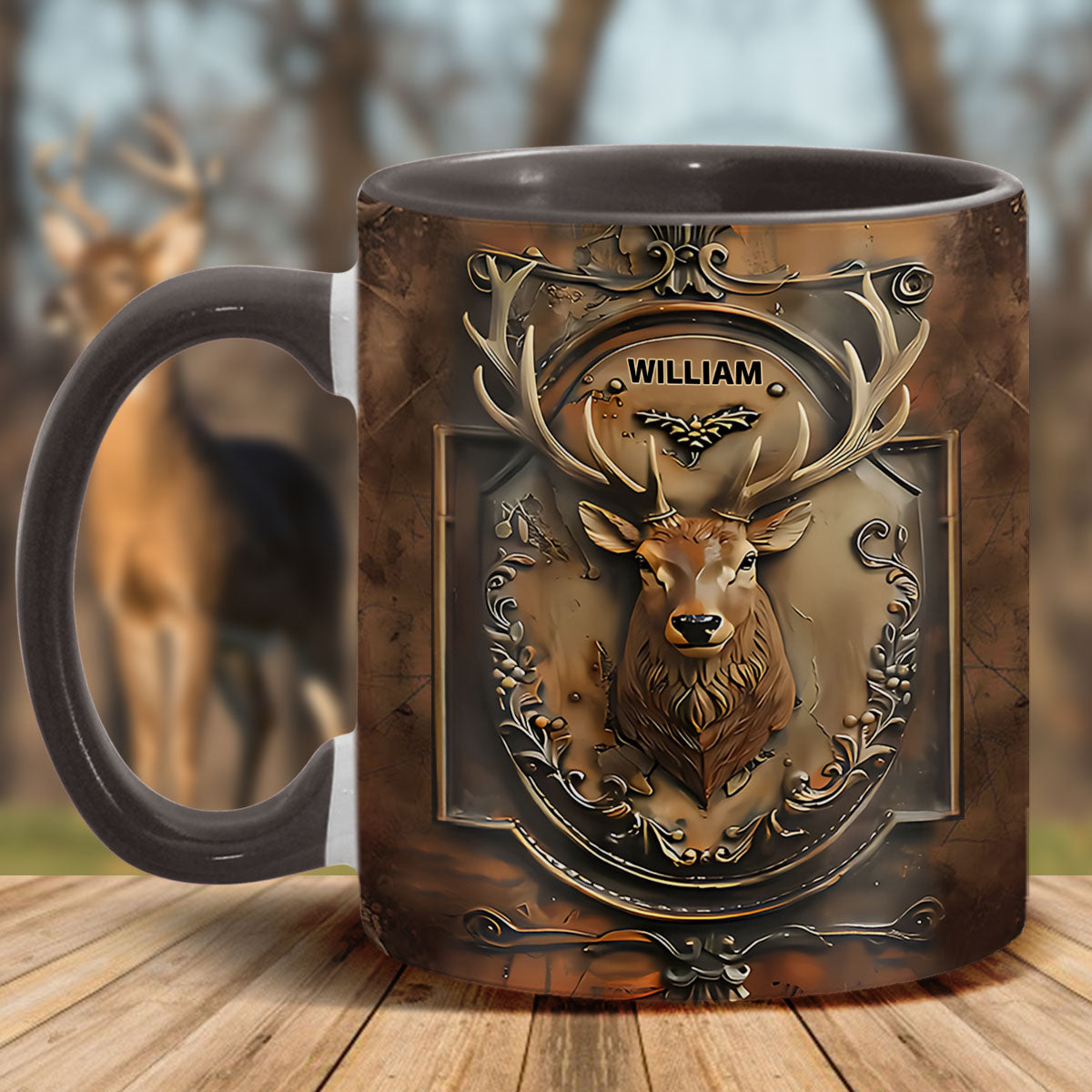 Personalized Hunting Accent Mug Trophy Buck Best Gifts For New Buck Owners