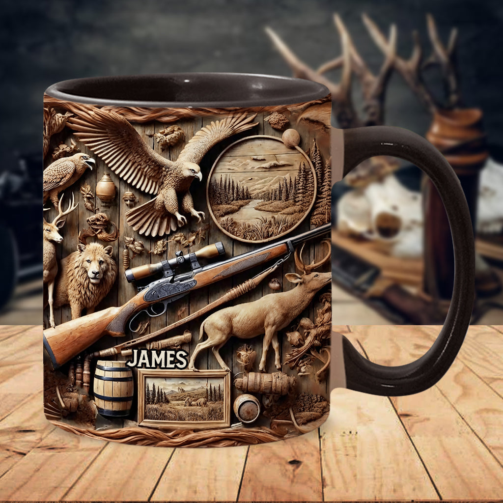 Personalized Hunting Accent Mug Wilderness Hunter Gift For Outdoor Adventurers