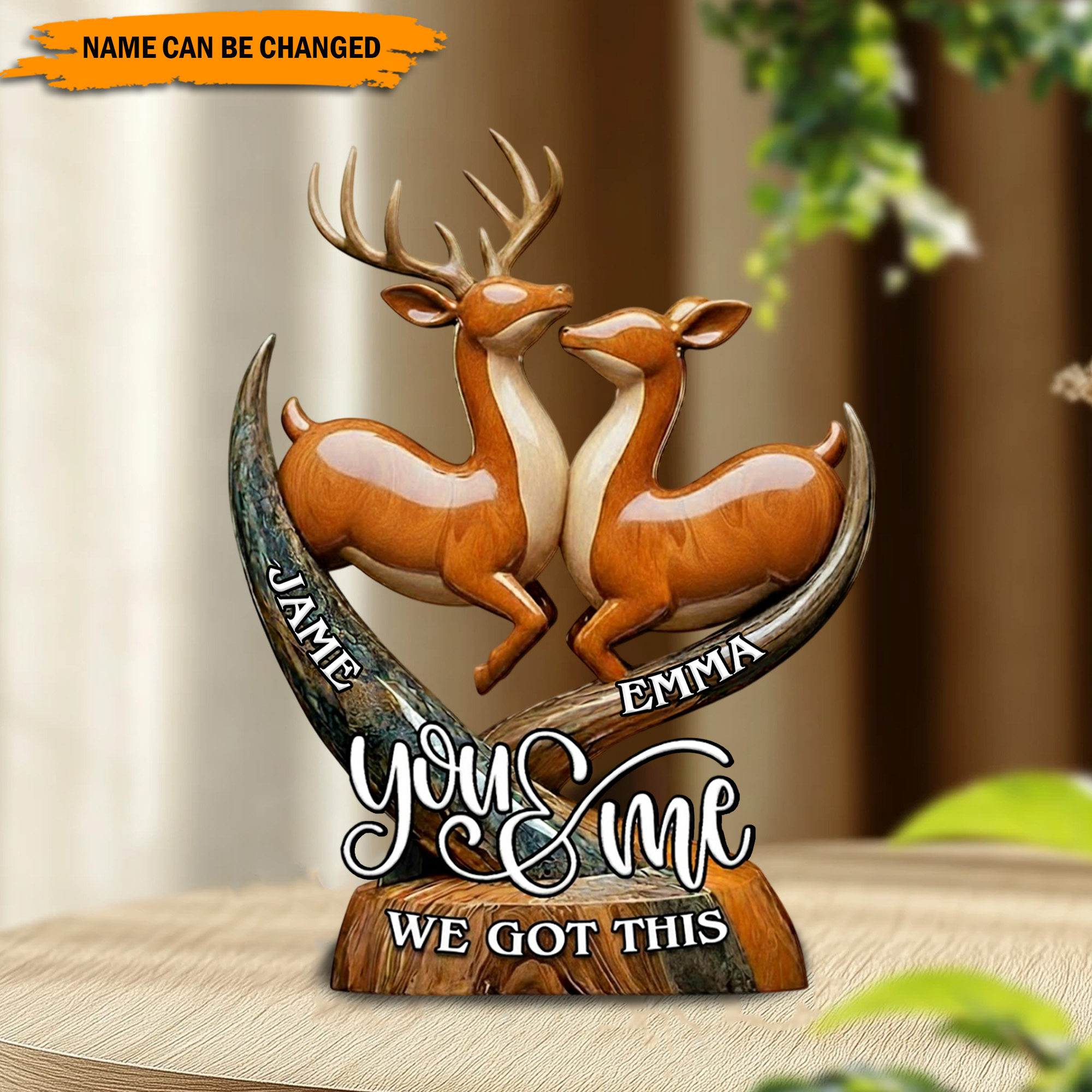 Personalized Hunting Couple Acrylic Plaque You & Me We Got This Gift For Couples - Image 3