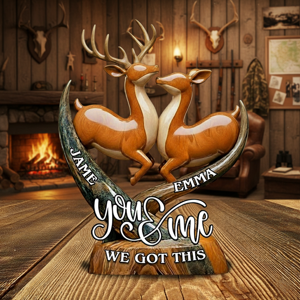 Personalized Hunting Couple Acrylic Plaque You & Me We Got This Gift For Couples