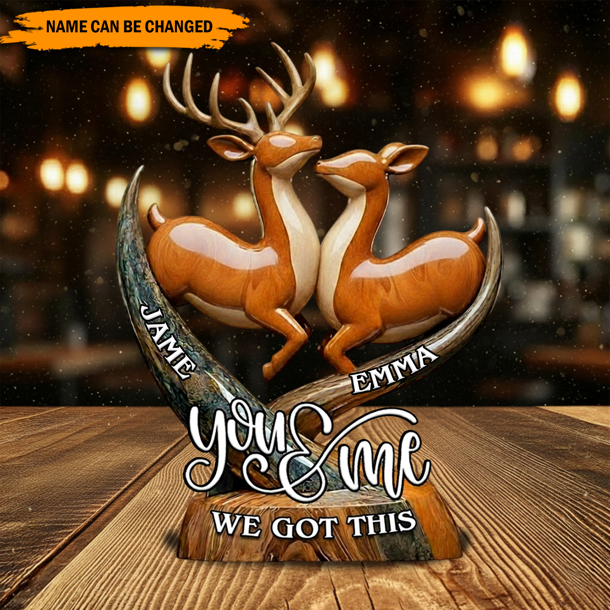 Personalized Hunting Couple Acrylic Plaque You & Me We Got This Gift For Couples - Image 2