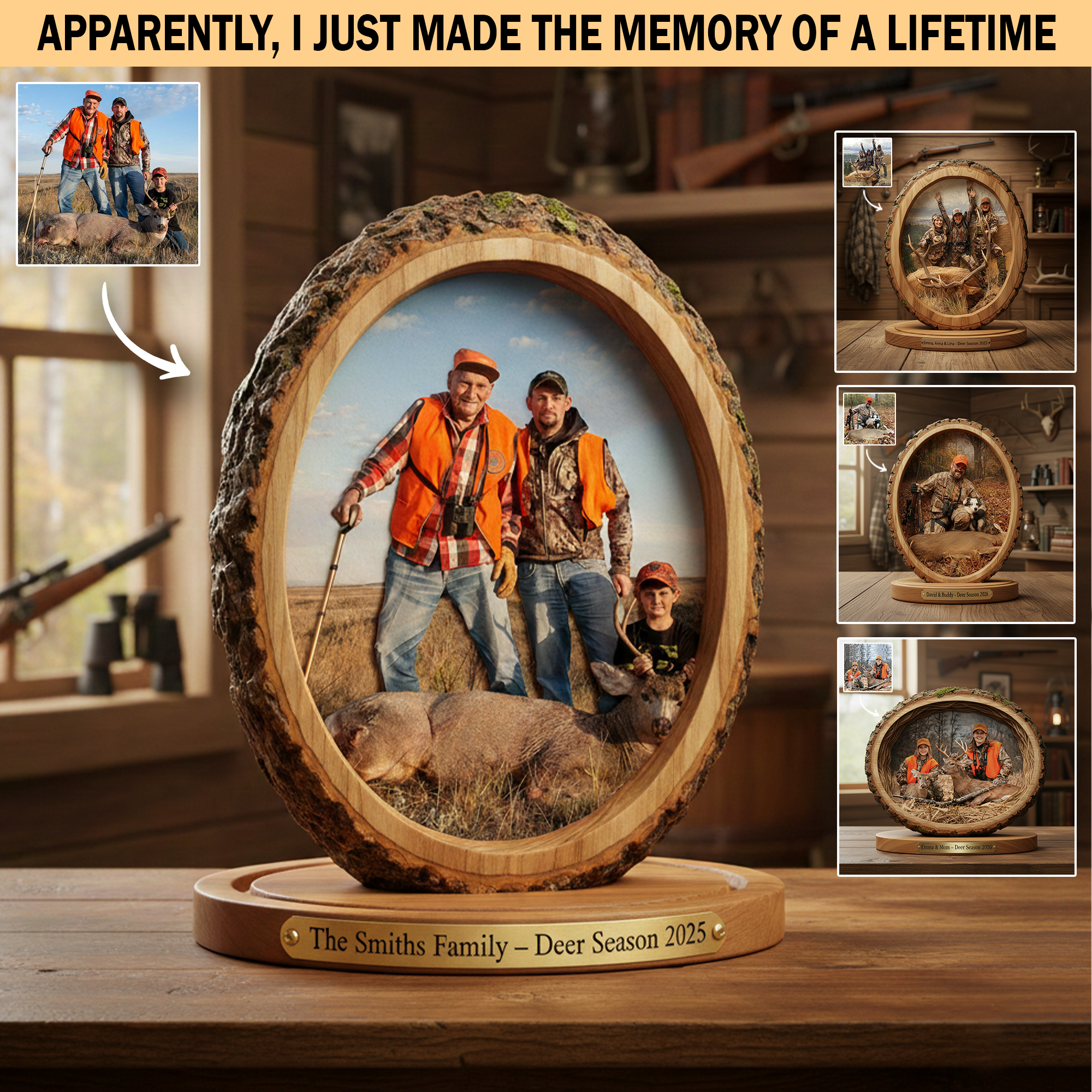 Personalized Hunting Photo Acrylic Plaque Legacy In The Wild Hunting Lover Gifts
