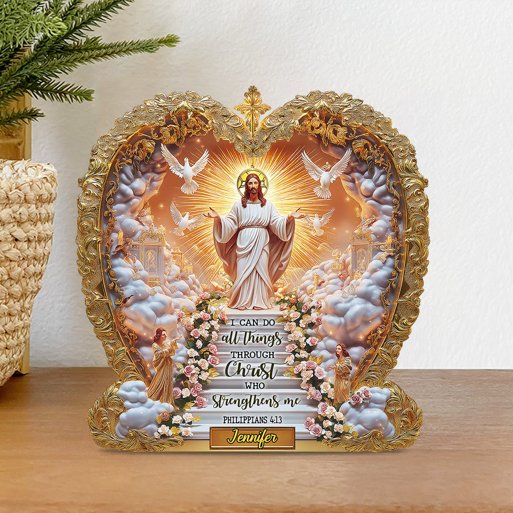 Personalized Jesus Custom Shaped Acrylic Plaque I Can Do All Things Christian Birthday Presents - Image 3