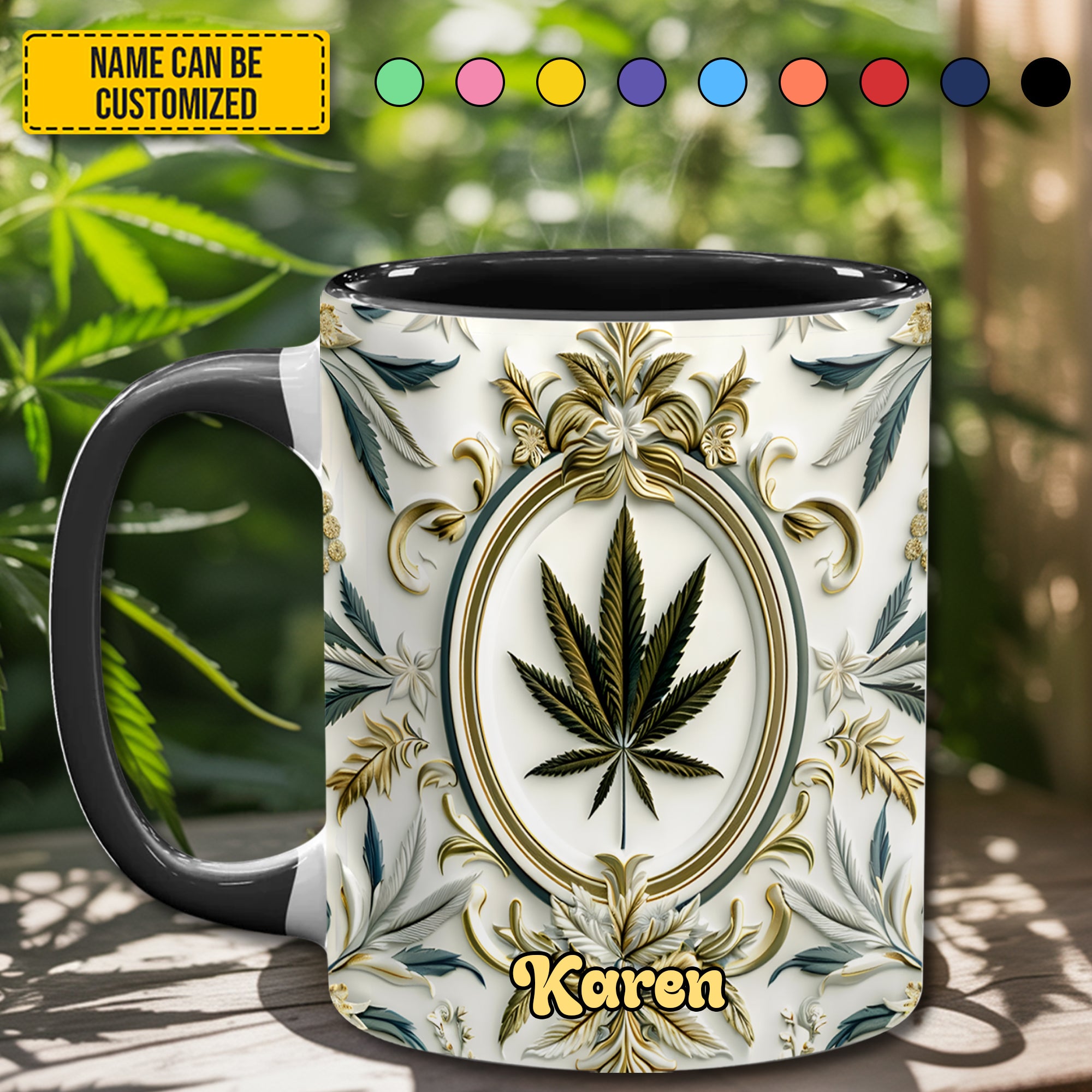 Personalized Luxury Weed Accent Mug Unique Gift For Him Her - Image 3