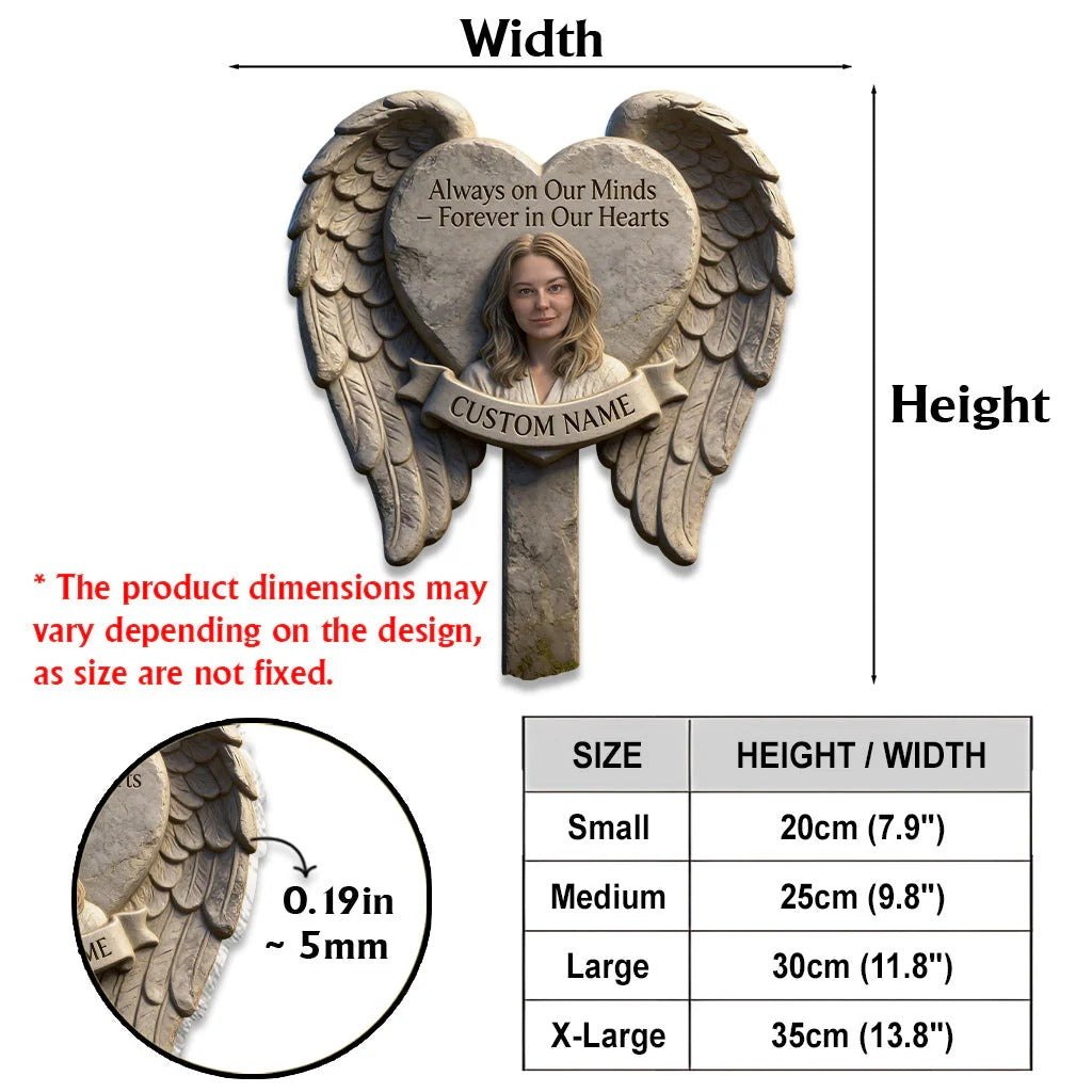 Personalized Memorial Acrylic Garden Sign Always On Our Minds Condolence Gift Ideas - Image 3