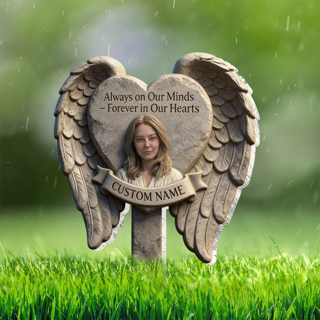 Personalized Memorial Acrylic Garden Sign Always On Our Minds Condolence Gift Ideas - Image 2