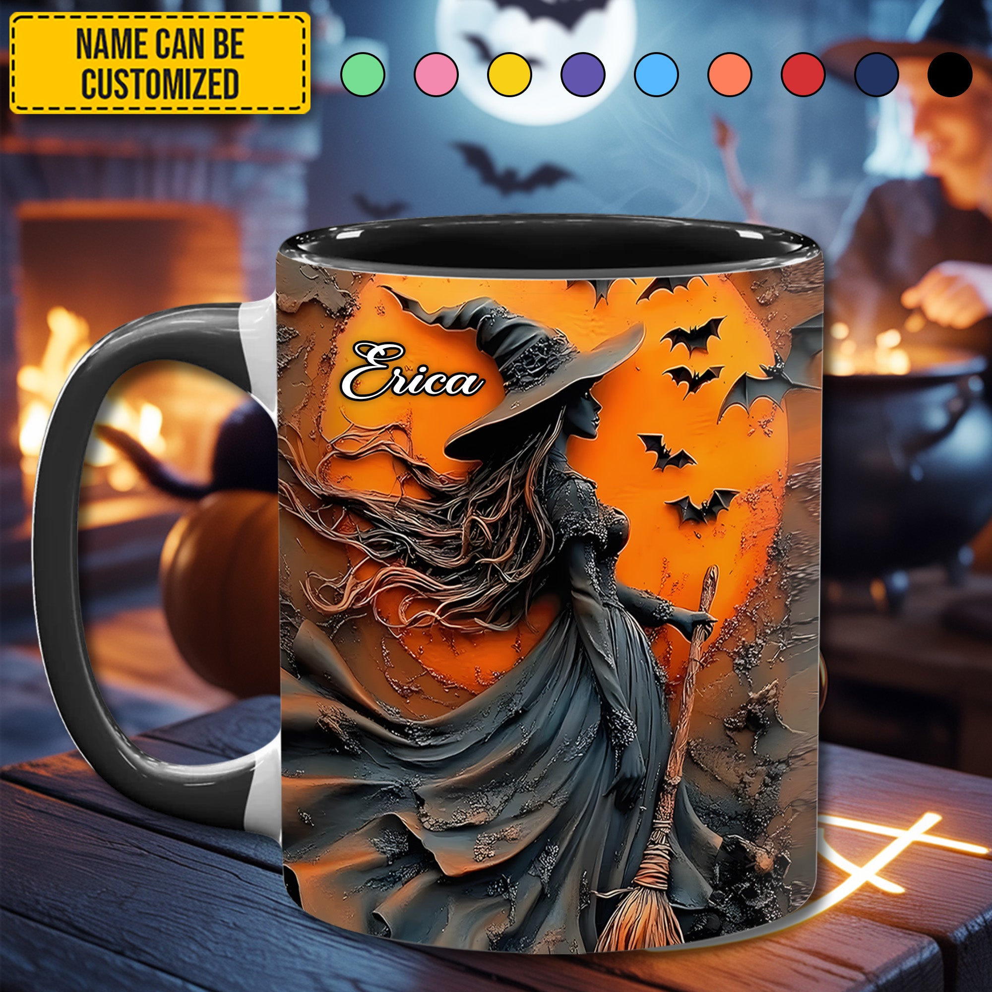 Personalized Midnight Witch Accent Mug Birthday Gift For Friends