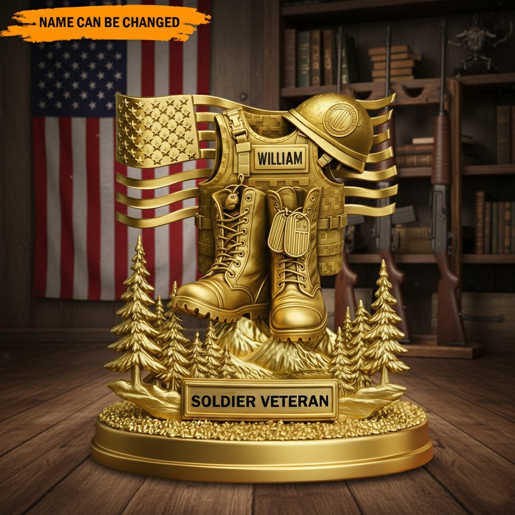 Personalized Military Acrylic Plaque Veteran Valor Veterans Day Gifts