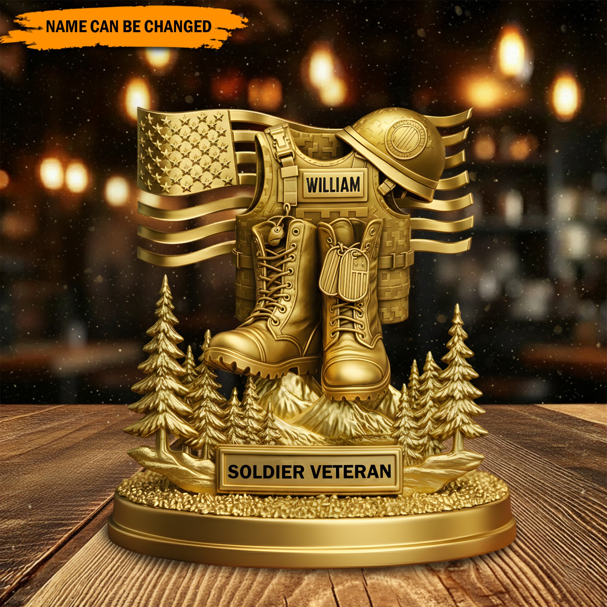 Personalized Military Acrylic Plaque Veteran Valor Veterans Day Gifts - Image 2