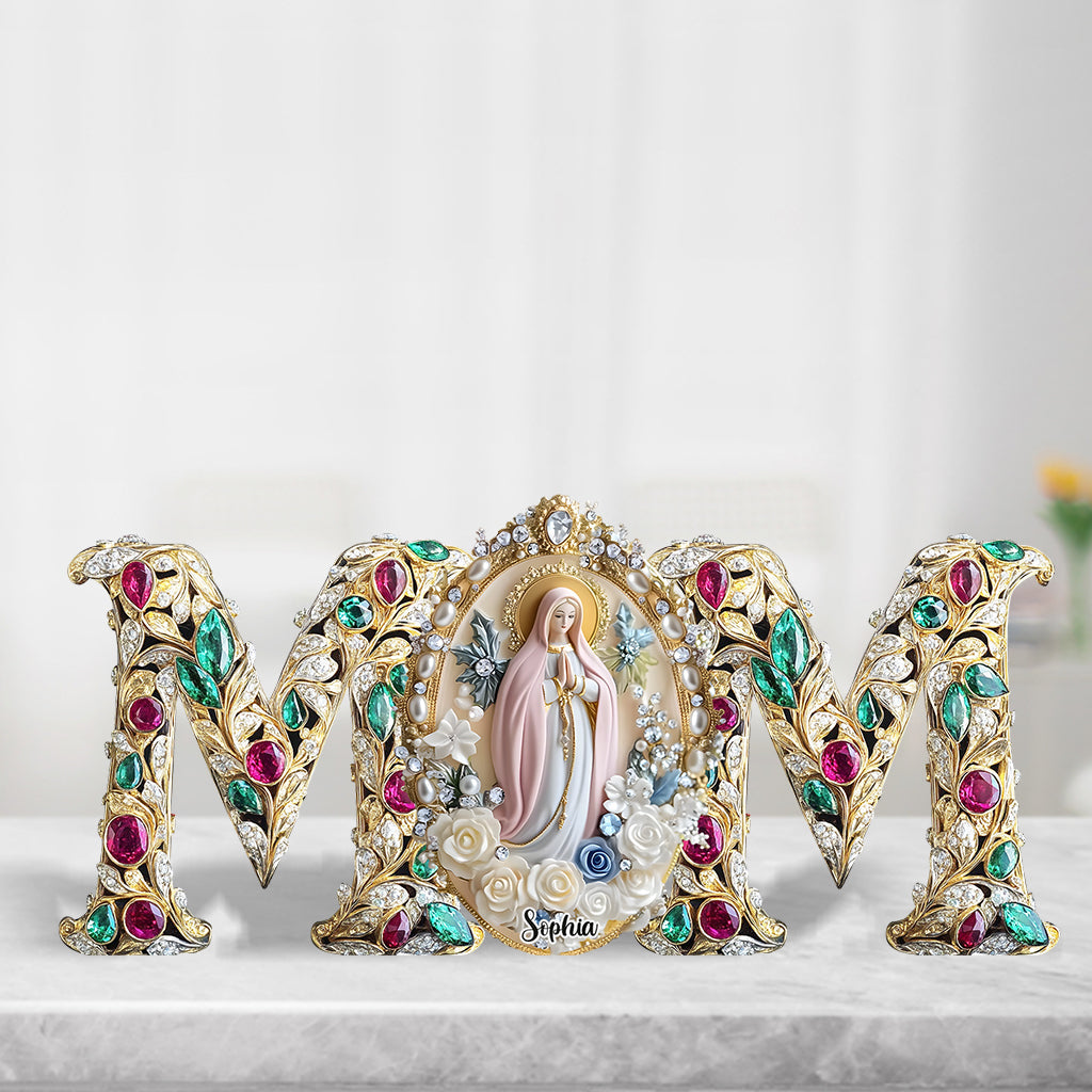 Personalized Mom Faithful Custom Shaped Acrylic Plaque Religious Fathers Day Gifts