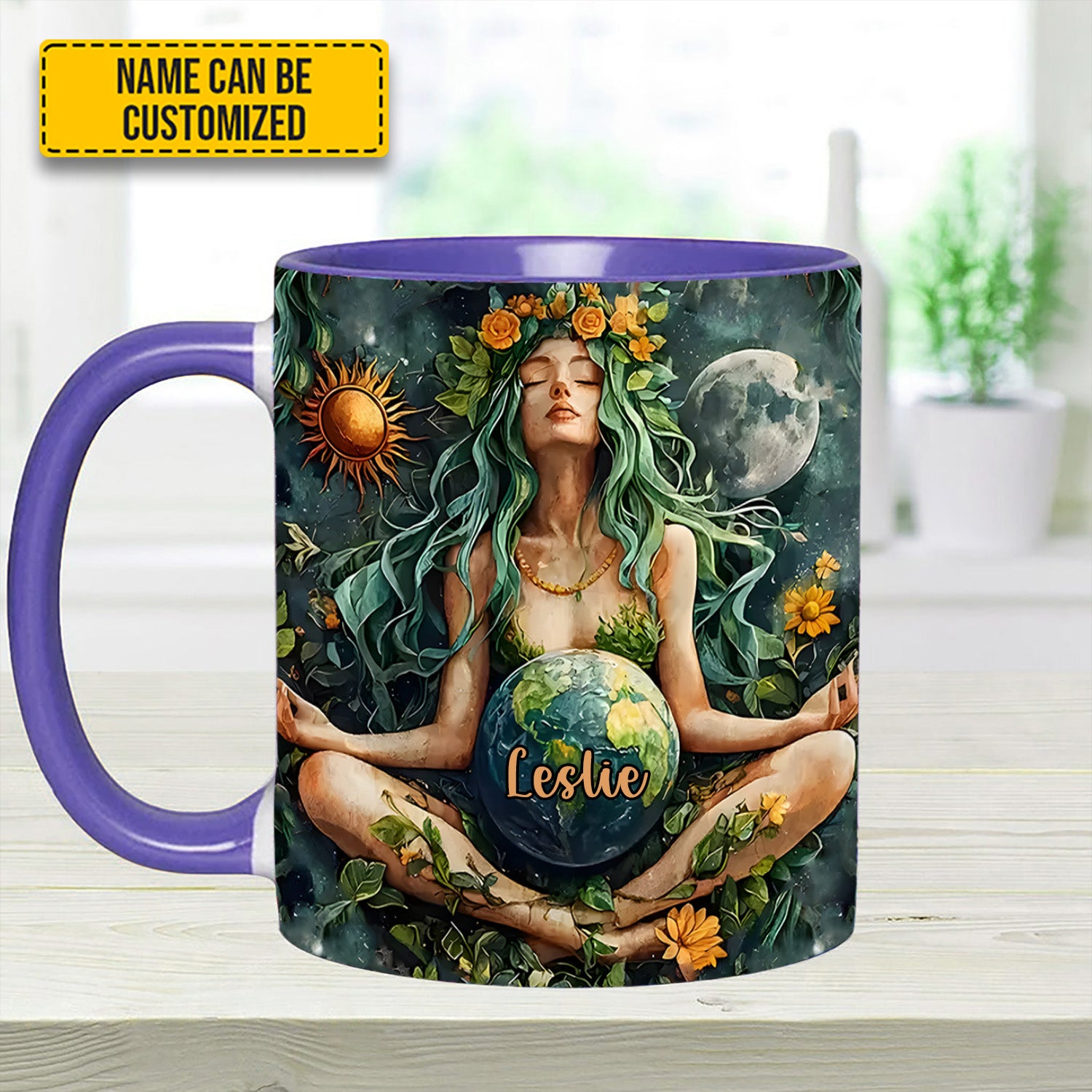 Personalized Mother Earth Goddess Accent Mug Unique Best Gift For Mom - Image 14