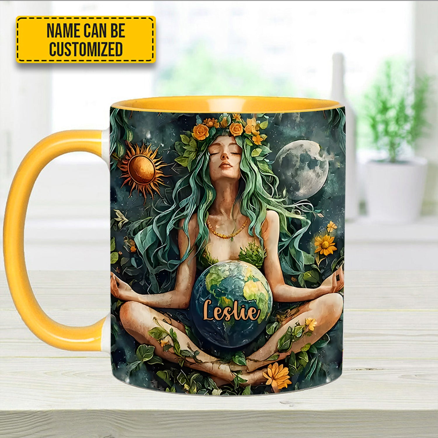 Personalized Mother Earth Goddess Accent Mug Unique Best Gift For Mom - Image 13