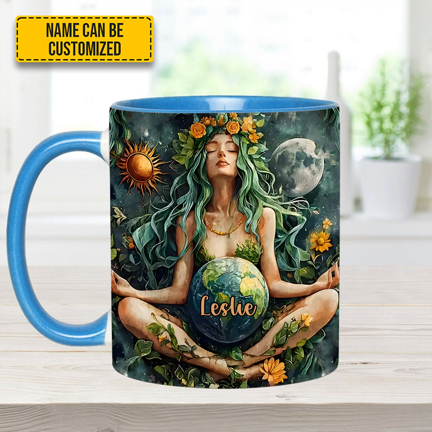 Personalized Mother Earth Goddess Accent Mug Unique Best Gift For Mom - Image 9