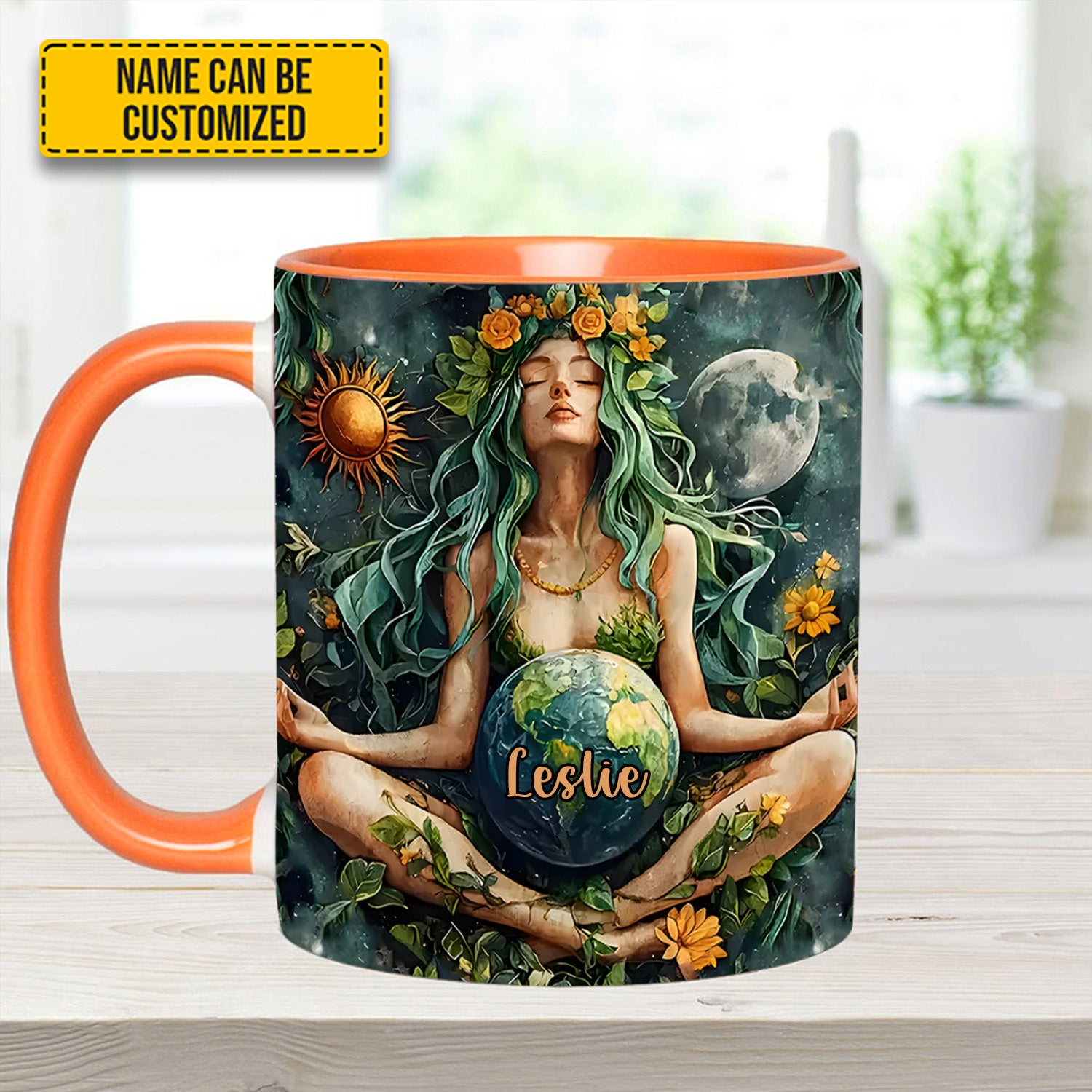 Personalized Mother Earth Goddess Accent Mug Unique Best Gift For Mom - Image 11