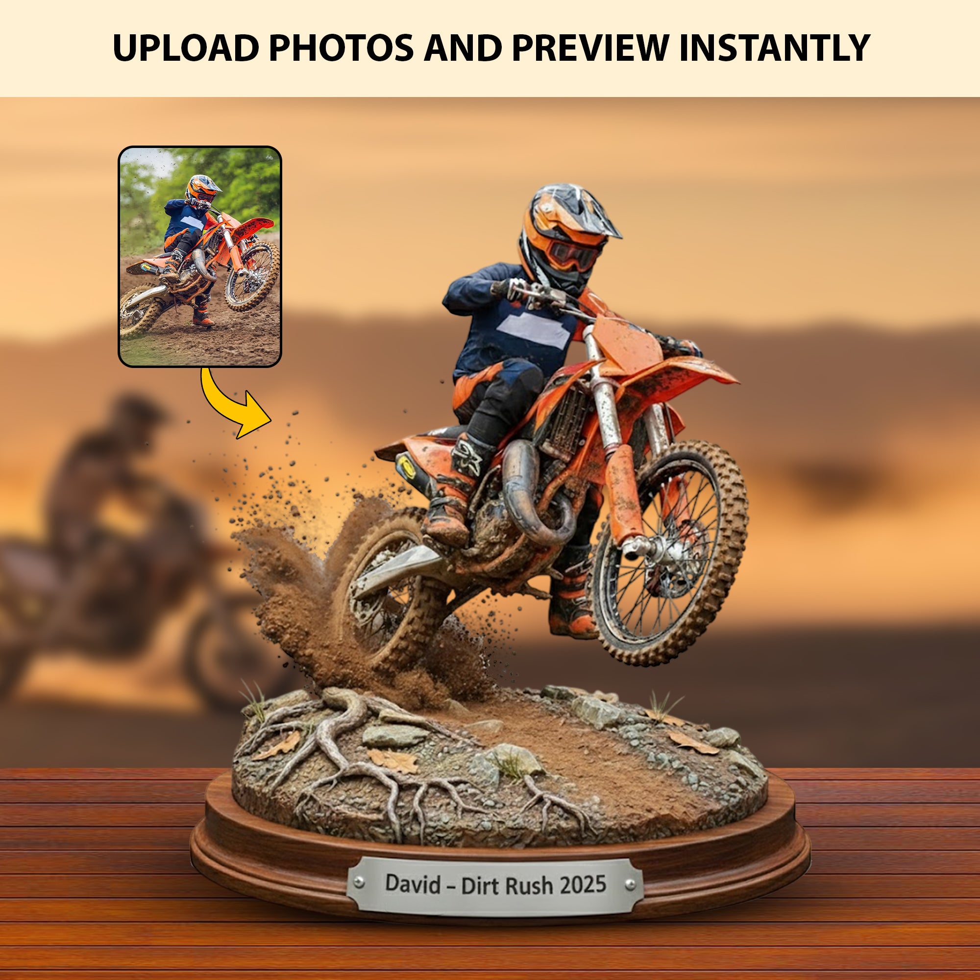 Personalized Motocross Acrylic Plaque Moto Legend Presents For Bicycle Riders - Image 2