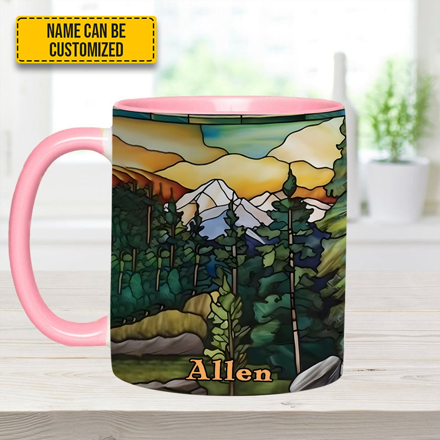 Personalized Mountains Accent Mug Unique Gift For Girlfriends - Image 13