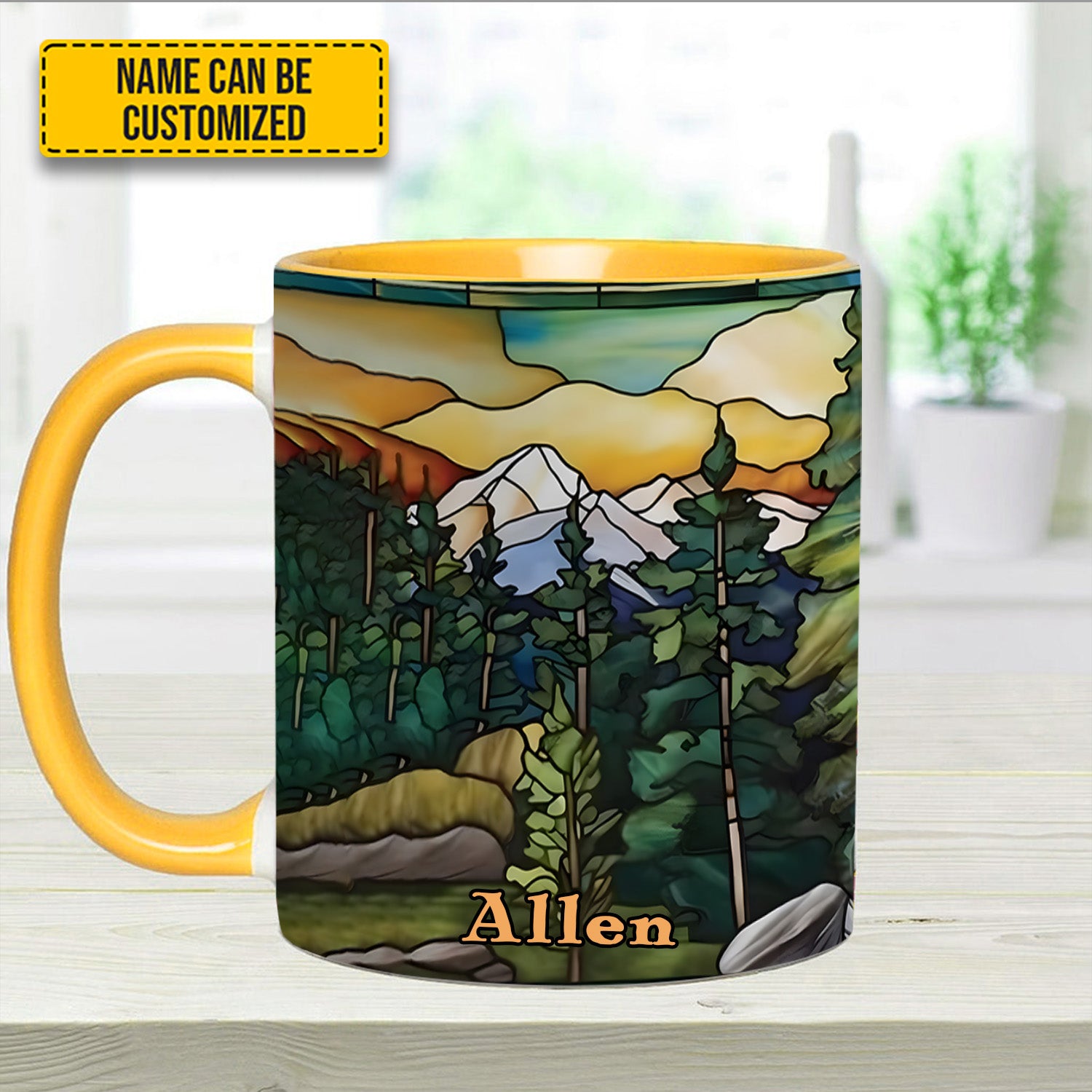 Personalized Mountains Accent Mug Unique Gift For Girlfriends - Image 14