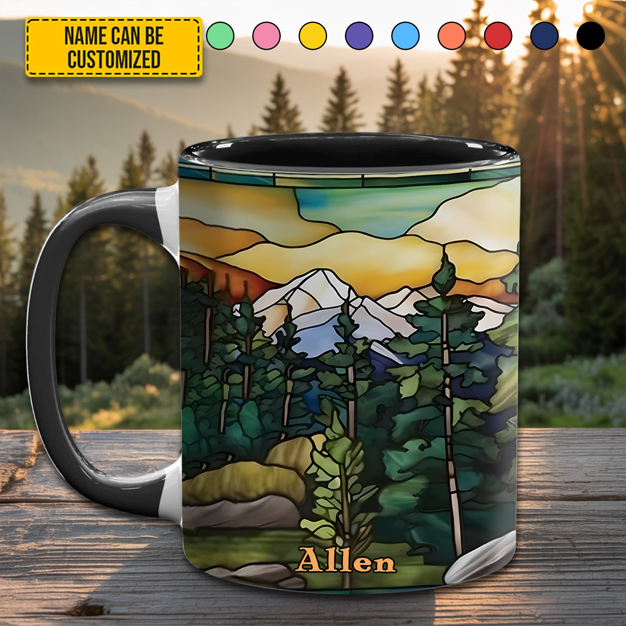 Personalized Mountains Accent Mug Unique Gift For Girlfriends - Image 5