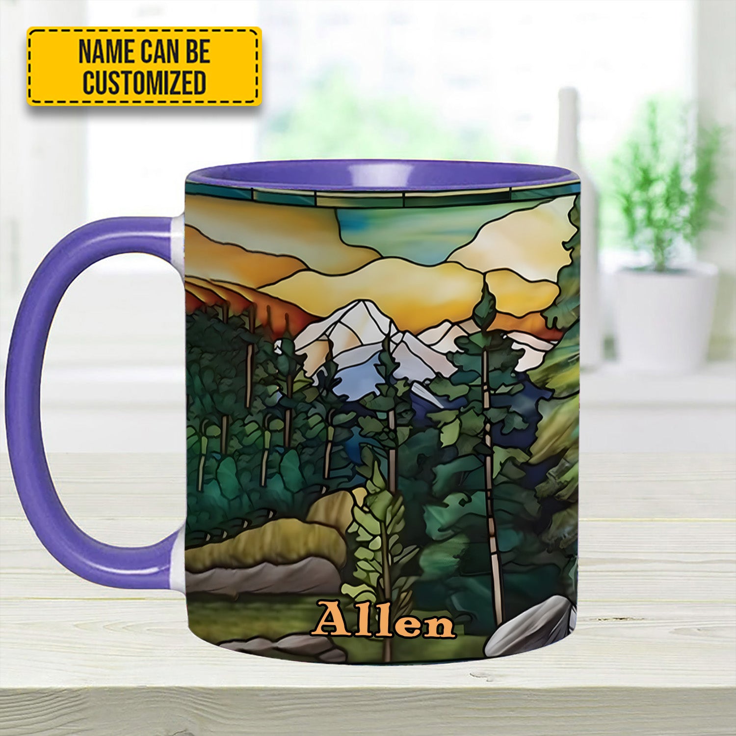 Personalized Mountains Accent Mug Unique Gift For Girlfriends - Image 15