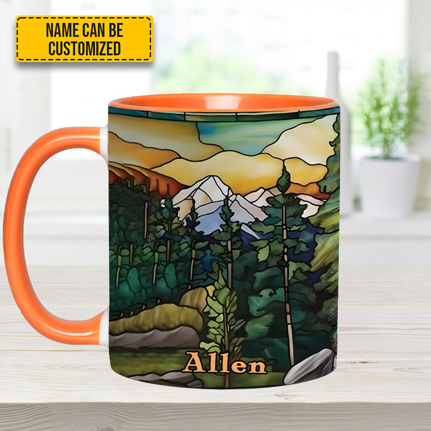 Personalized Mountains Accent Mug Unique Gift For Girlfriends - Image 12