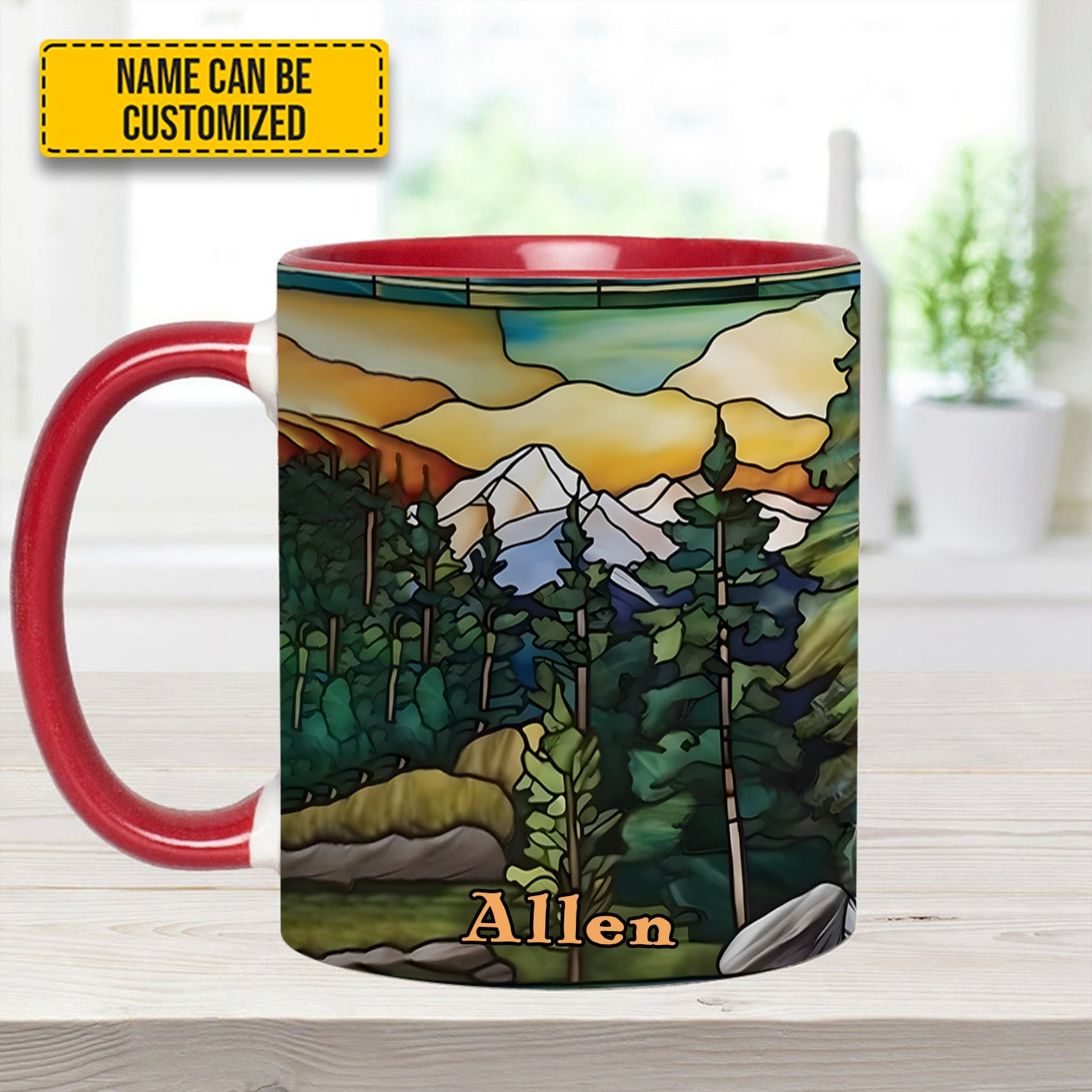 Personalized Mountains Accent Mug Unique Gift For Girlfriends - Image 8