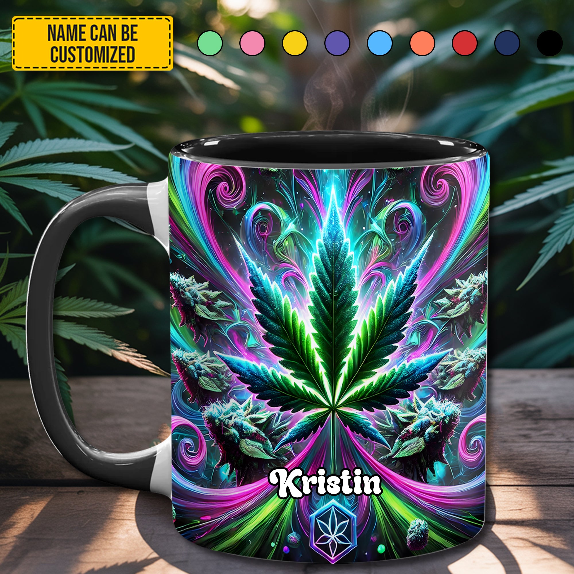 Personalized Mysterious Weed Accent Mug Enigmatic Gift For Puzzle Enthusiasts