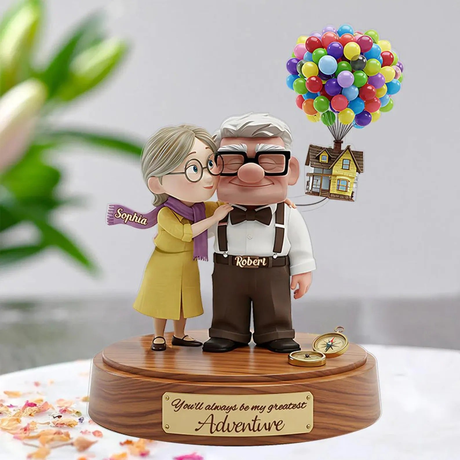 Personalized Old Couple Custom Shaped Acrylic Plaque Gifts For Married Couple