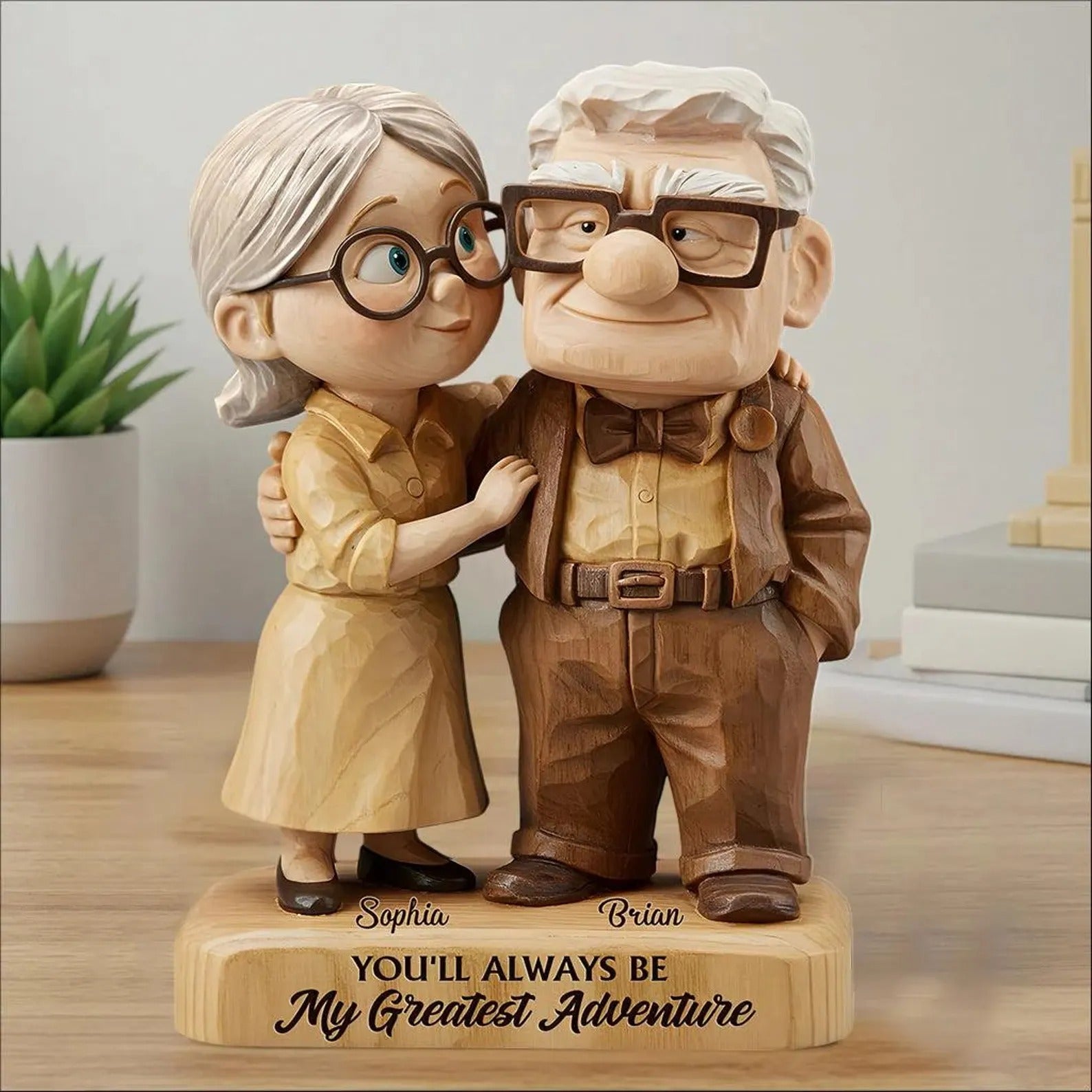 Personalized Old Couple Custom Shaped Acrylic Plaque Good Gifts For Couples