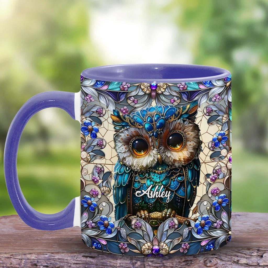Personalized Owl Accent Mug Charming Owl Best Gifts For Owl Lovers