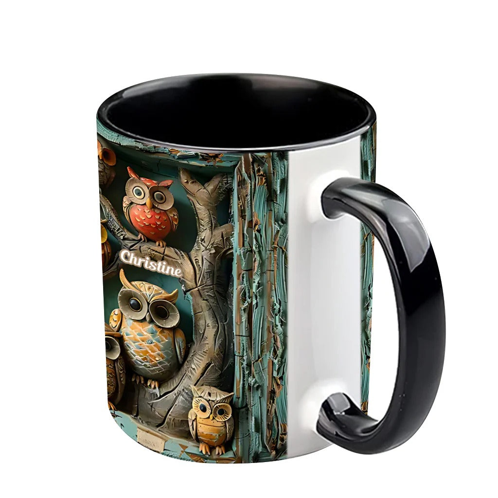 Personalized Owl Accent Mug Just A Girl Who Loves Owls Best Unique Gifts For Owl Lovers - Image 6