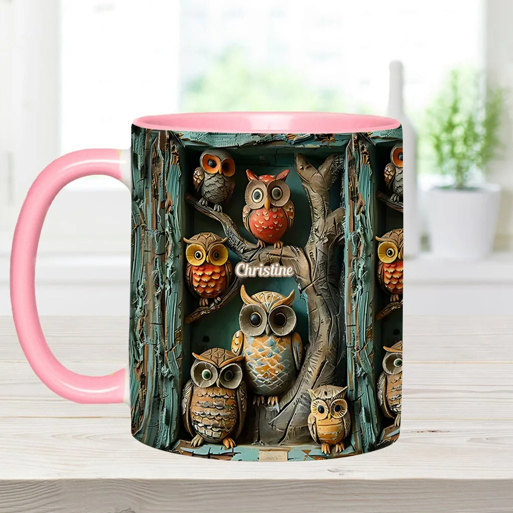 Personalized Owl Accent Mug Just A Girl Who Loves Owls Best Unique Gifts For Owl Lovers - Image 5