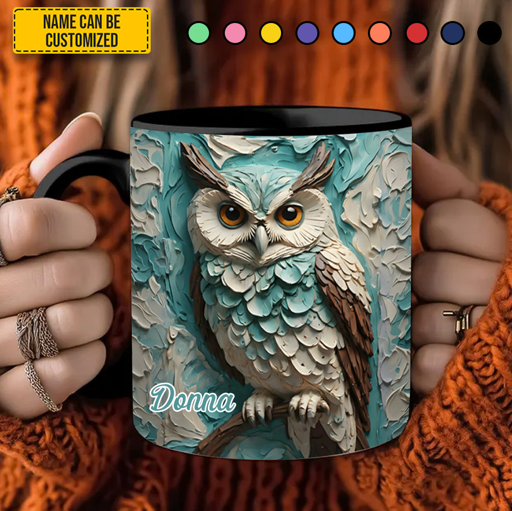 Personalized Owl Accent Mug Love Owl Great Best Gifts For Owl Lovers - Image 4