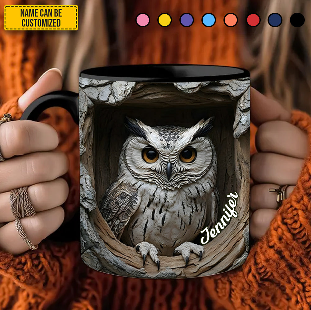Personalized Owl Accent Mug Owl Gifts For Mom Mother's Day - Image 3