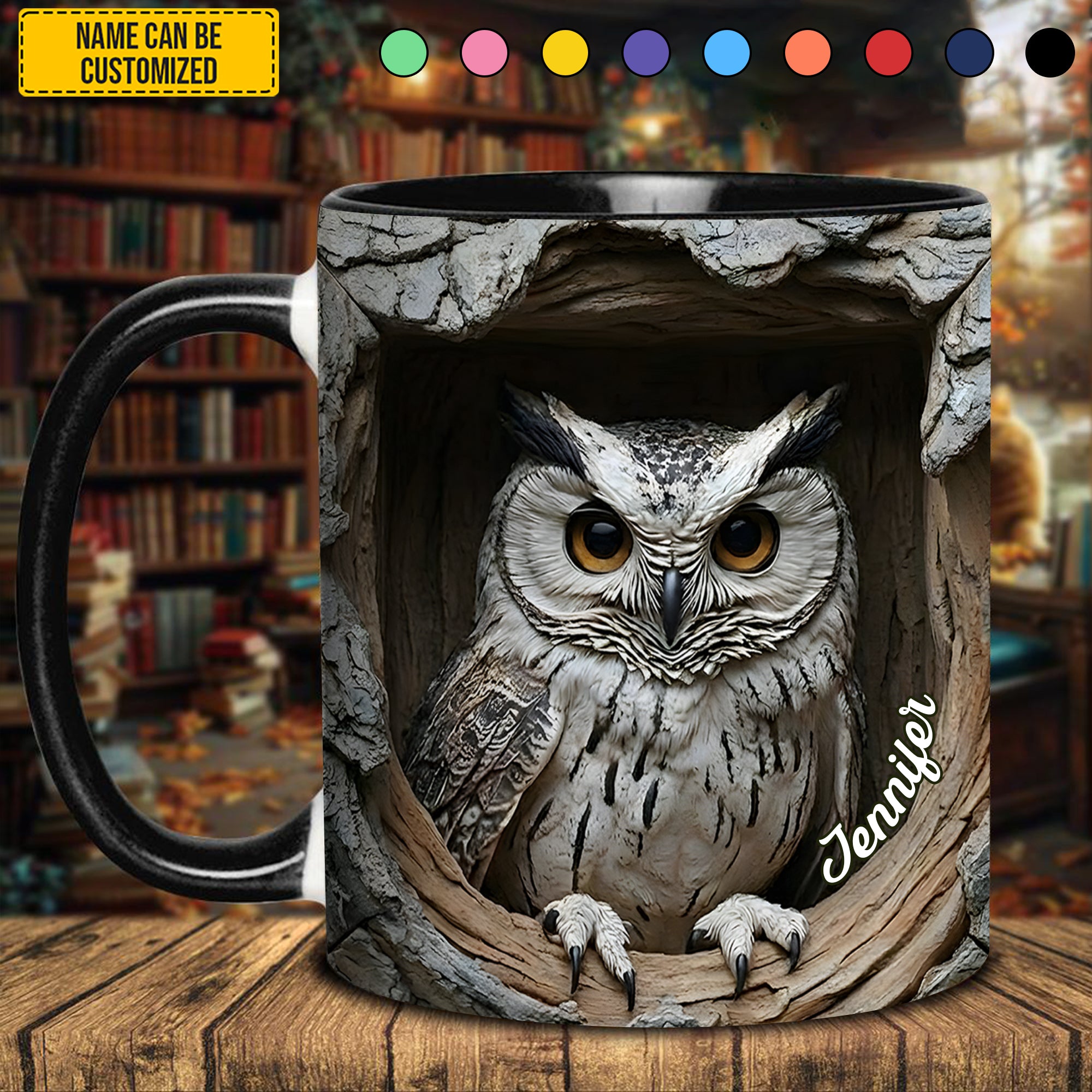 Personalized Owl Accent Mug Owl Gifts For Mom Mother's Day - Image 2