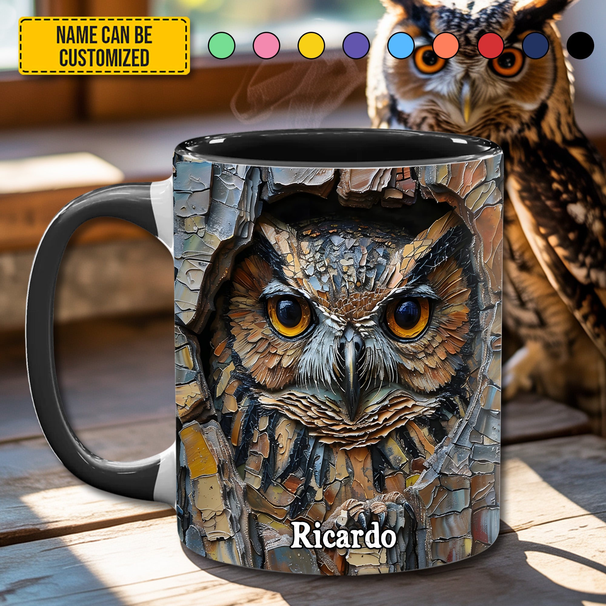 Personalized Owl Accent Mug Owl In Tree Owl Christmas Gifts For Him