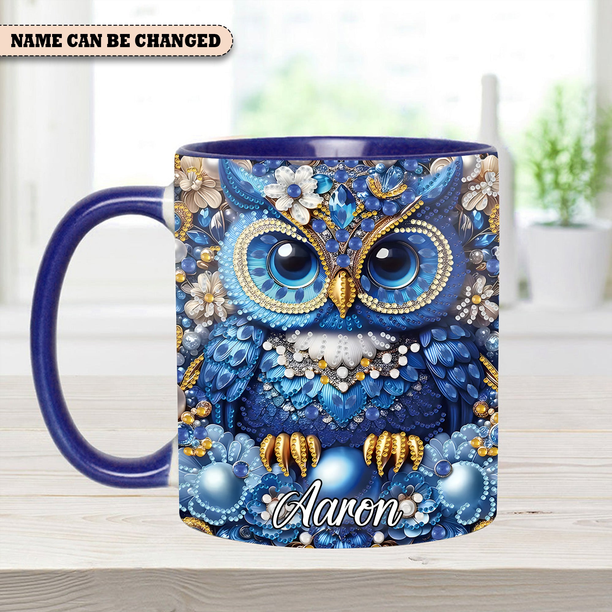 Personalized Owl Accent Mug Sparkle Owl Owl Mother's Day Gifts - Image 11