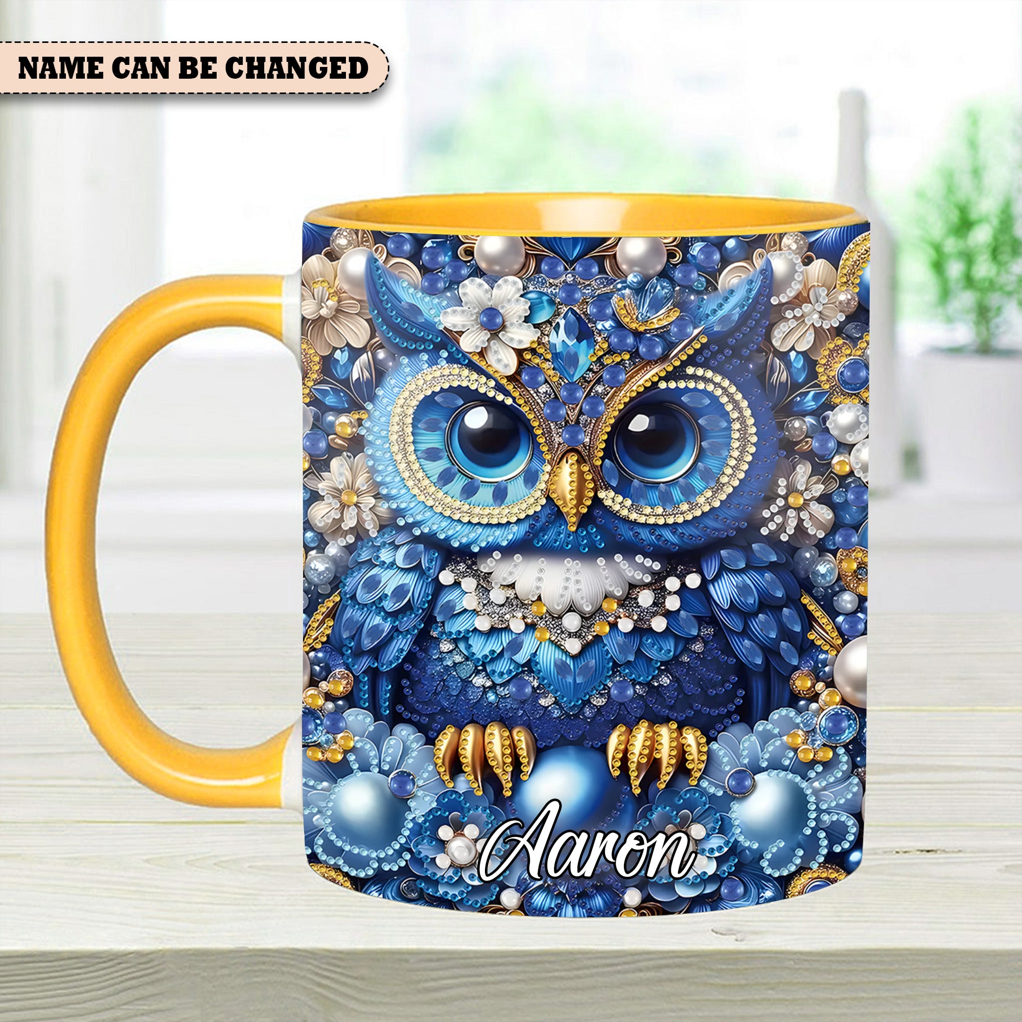 Personalized Owl Accent Mug Sparkle Owl Owl Mother's Day Gifts - Image 5