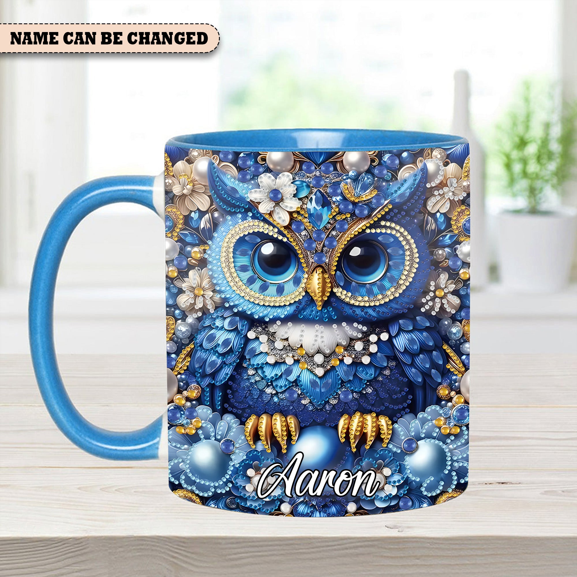 Personalized Owl Accent Mug Sparkle Owl Owl Mother's Day Gifts - Image 10