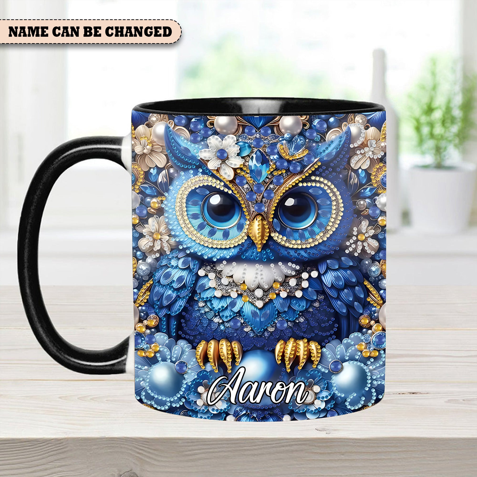 Personalized Owl Accent Mug Sparkle Owl Owl Mother's Day Gifts - Image 7