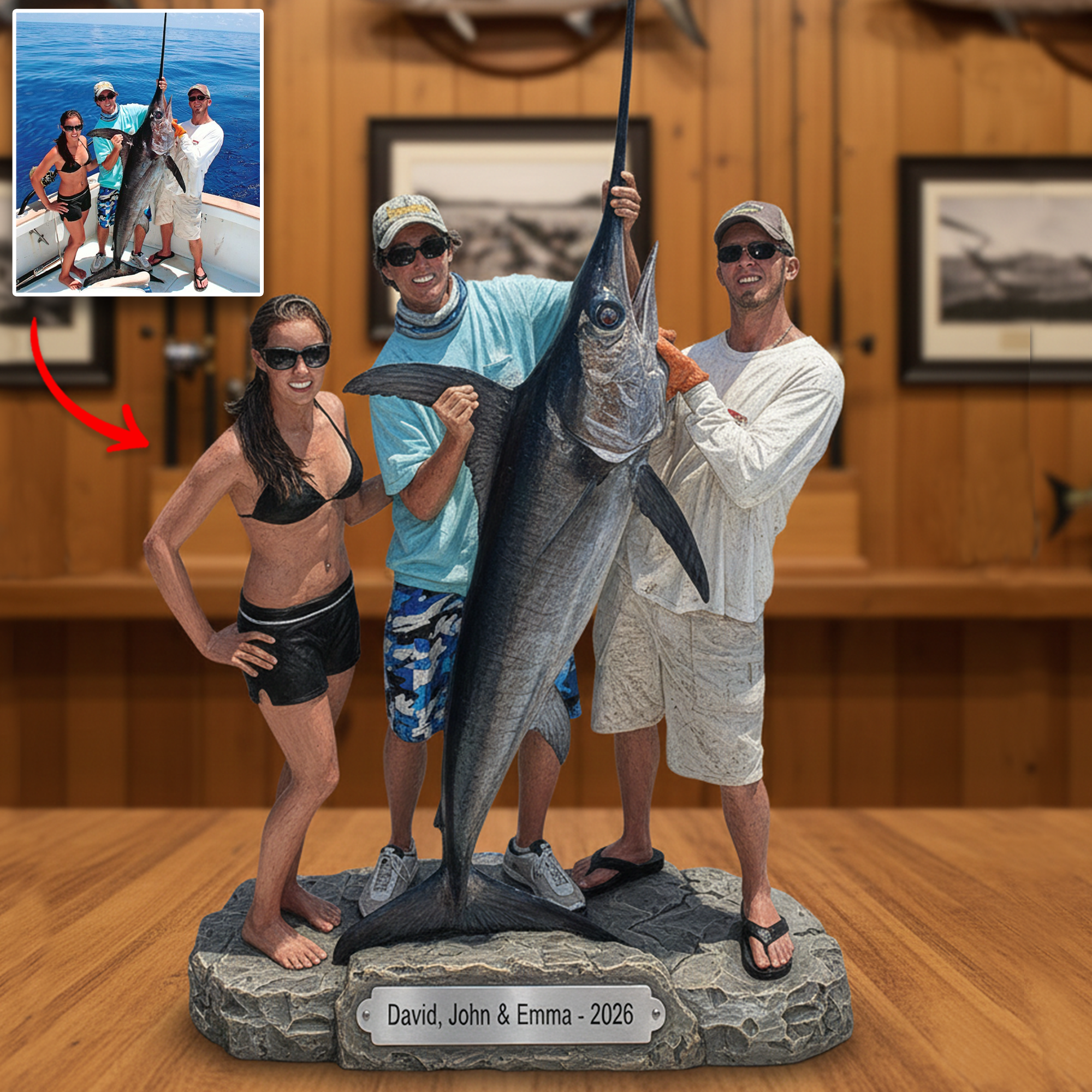 Personalized Photo Acrylic Plaque A Life On The Water Gifts For Fishing Lovers - Image 3