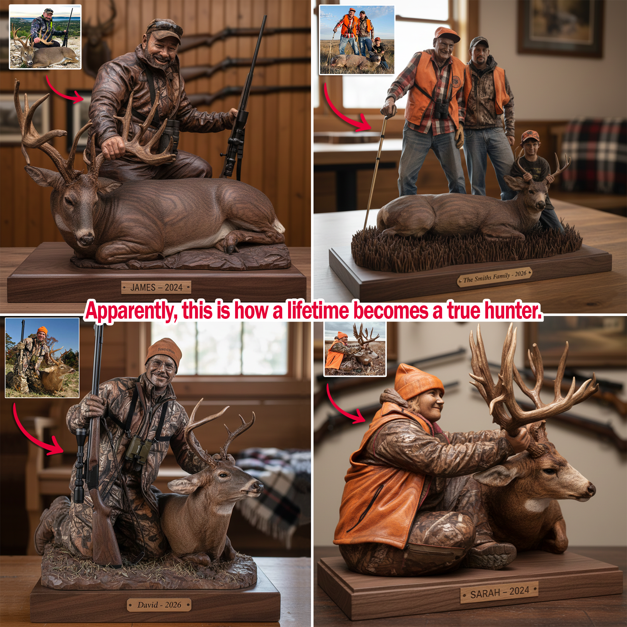 Personalized Photo Acrylic Plaque Lifetime In The Woods Hunting Gifts For Husband