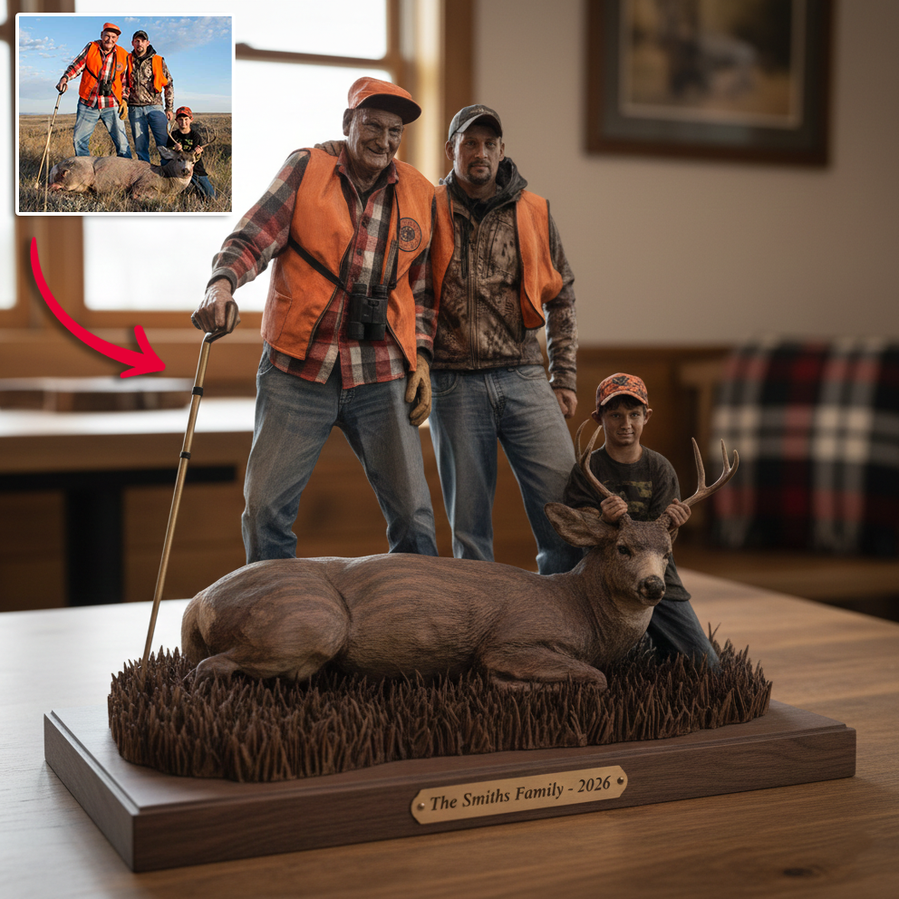 Personalized Photo Acrylic Plaque Lifetime In The Woods Hunting Gifts For Husband - Image 3
