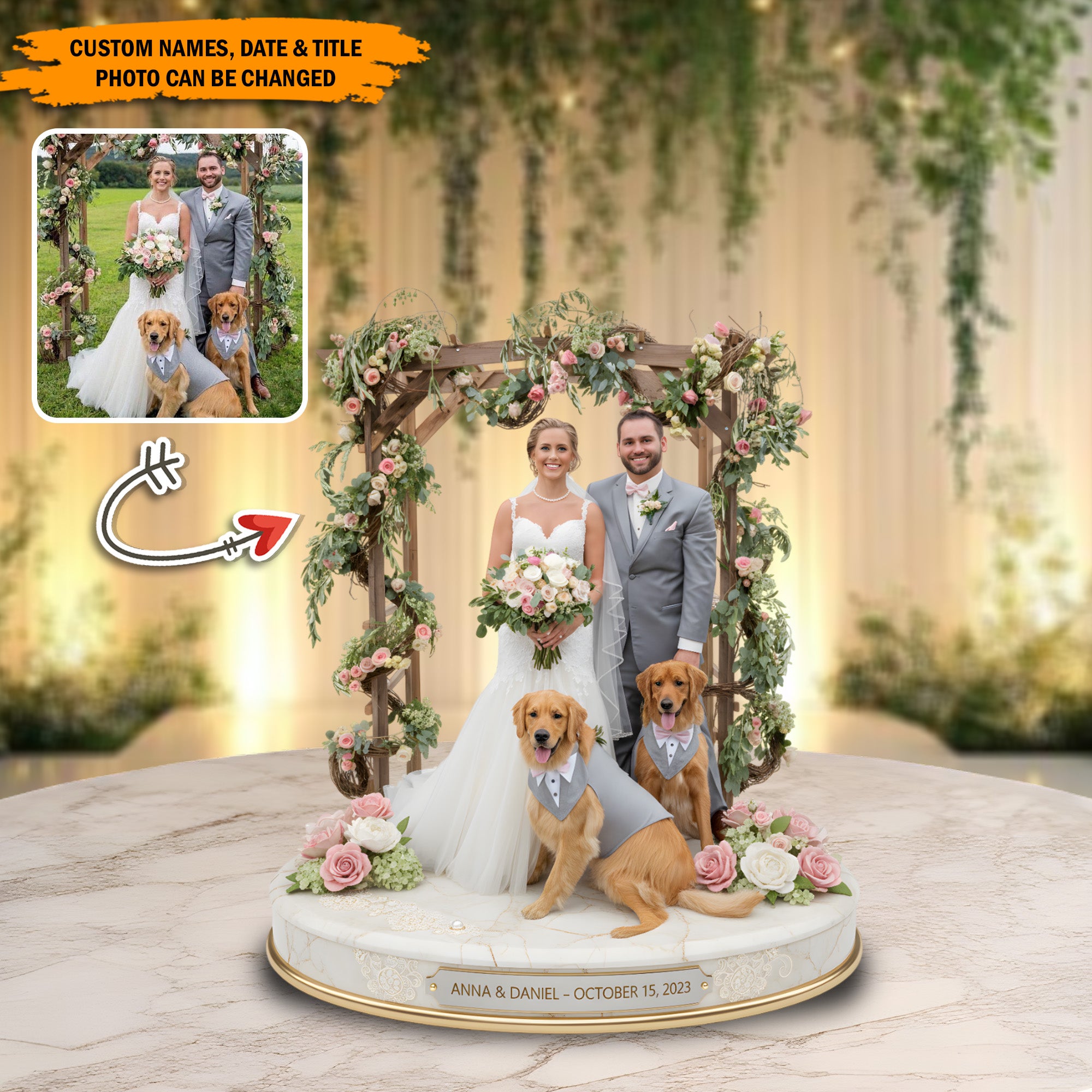 Personalized Photo Acrylic Plaque Timeless Love Engagement Gift Ideas - Image 3