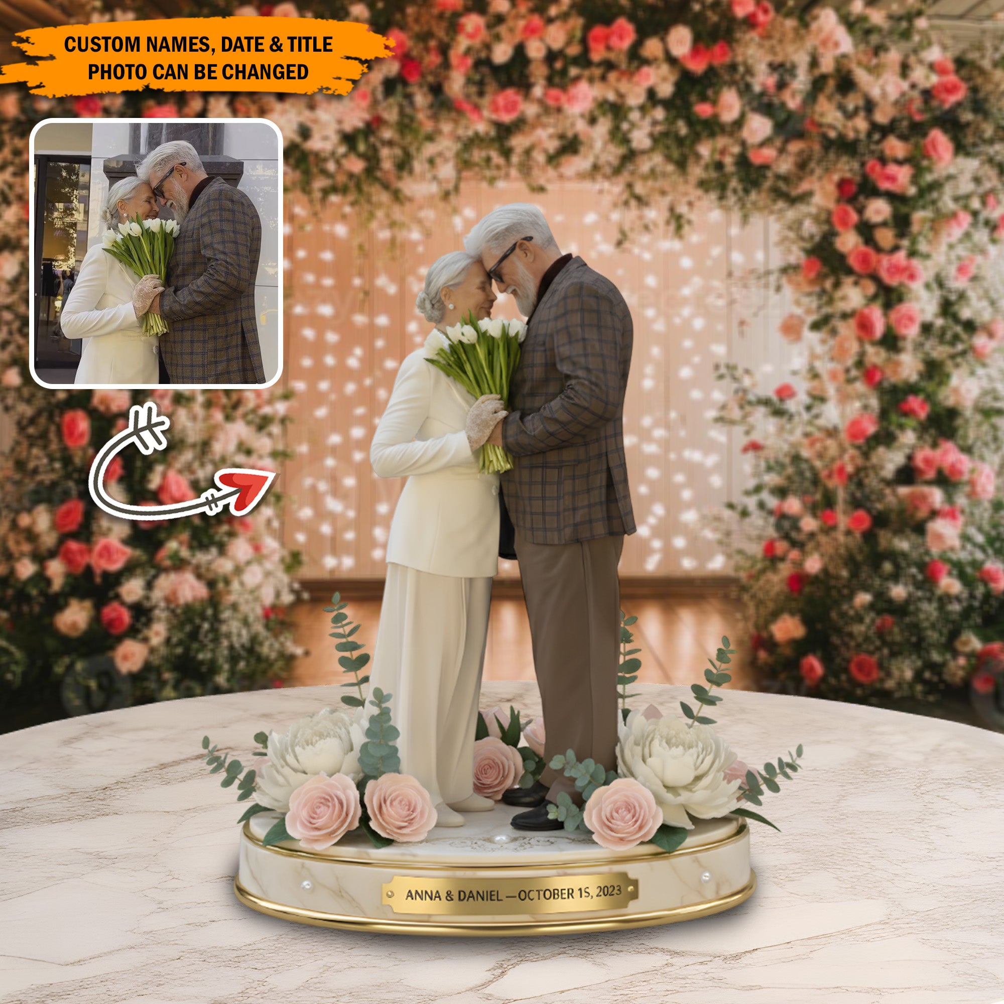 Personalized Photo Acrylic Plaque Timeless Love Engagement Gift Ideas