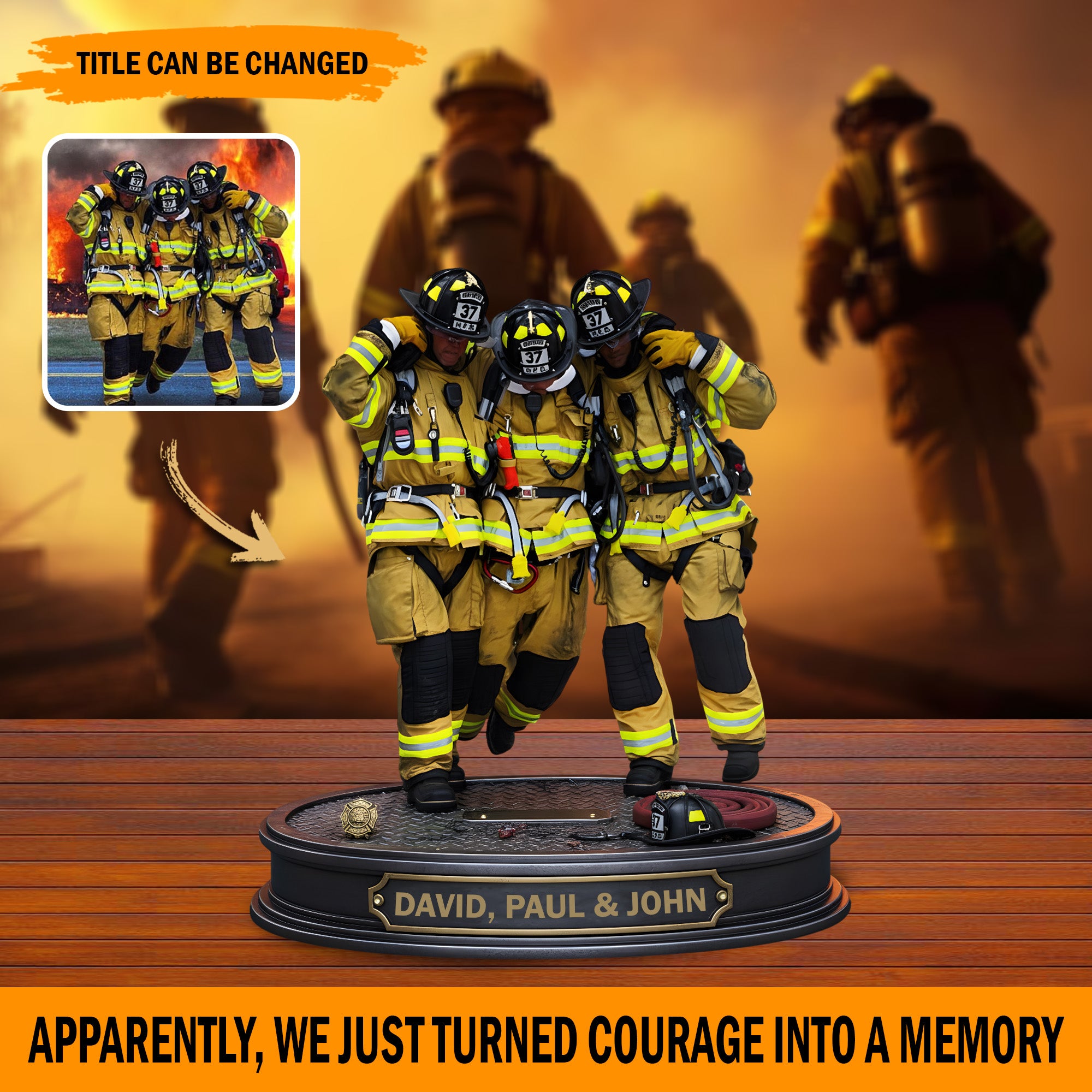 Personalized Photo Acrylic Plaque Valor Moments Best Gifts For Firefighters