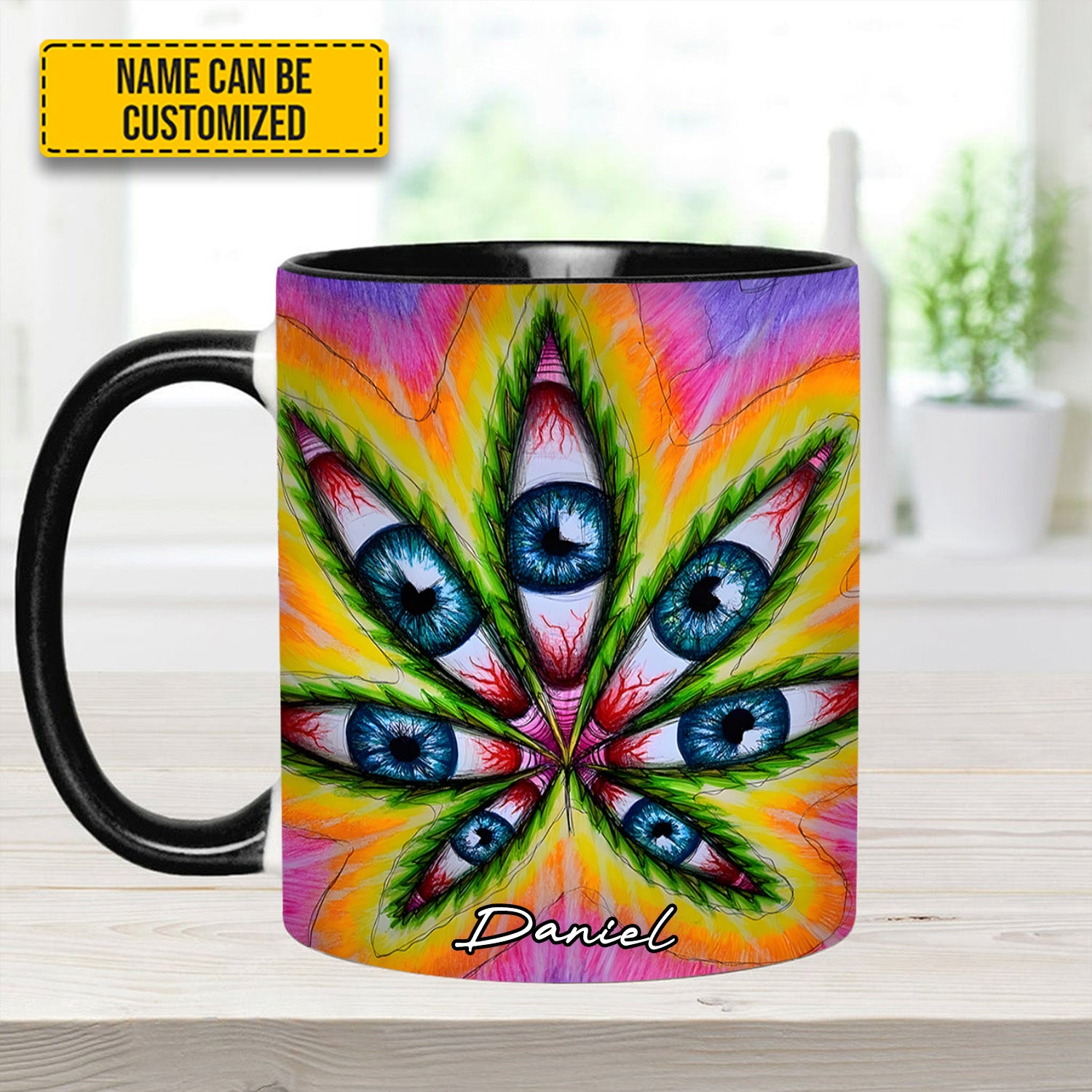 Personalized Psychedelic Accent Mug Vision Leaf Items Gifts For Mother - Image 7