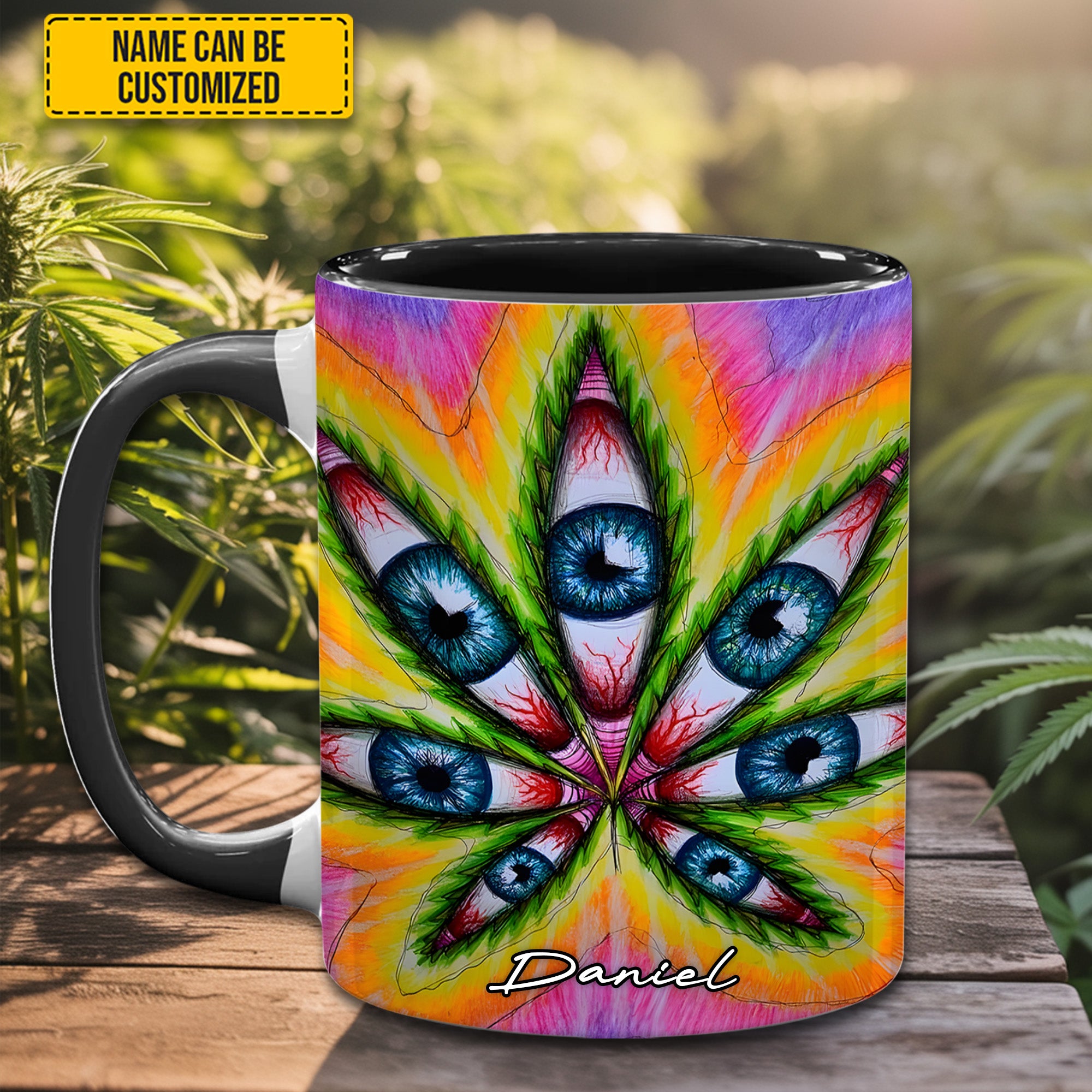 Personalized Psychedelic Accent Mug Vision Leaf Items Gifts For Mother - Image 2