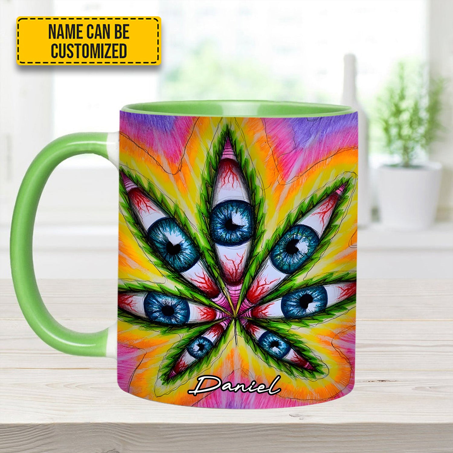 Personalized Psychedelic Accent Mug Vision Leaf Items Gifts For Mother - Image 9