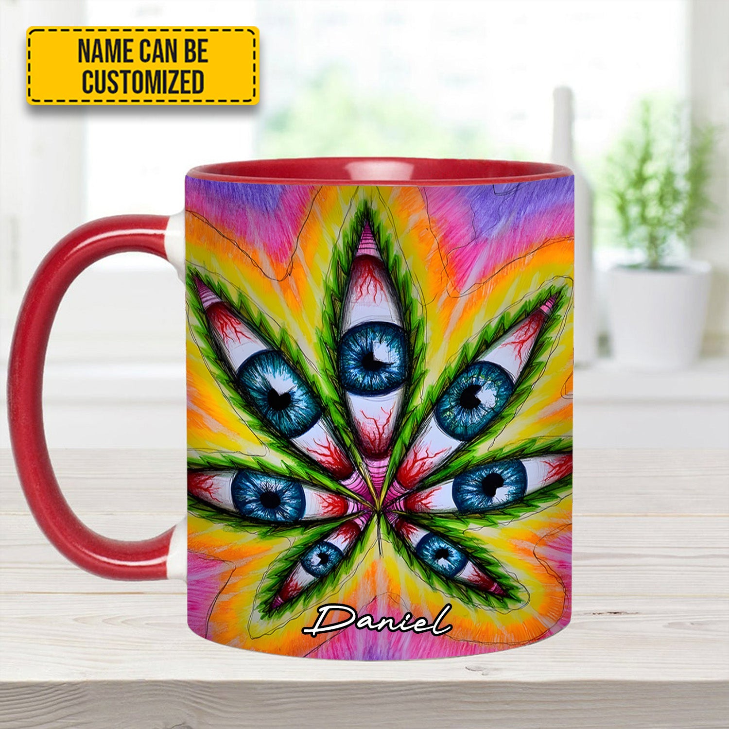 Personalized Psychedelic Accent Mug Vision Leaf Items Gifts For Mother - Image 8