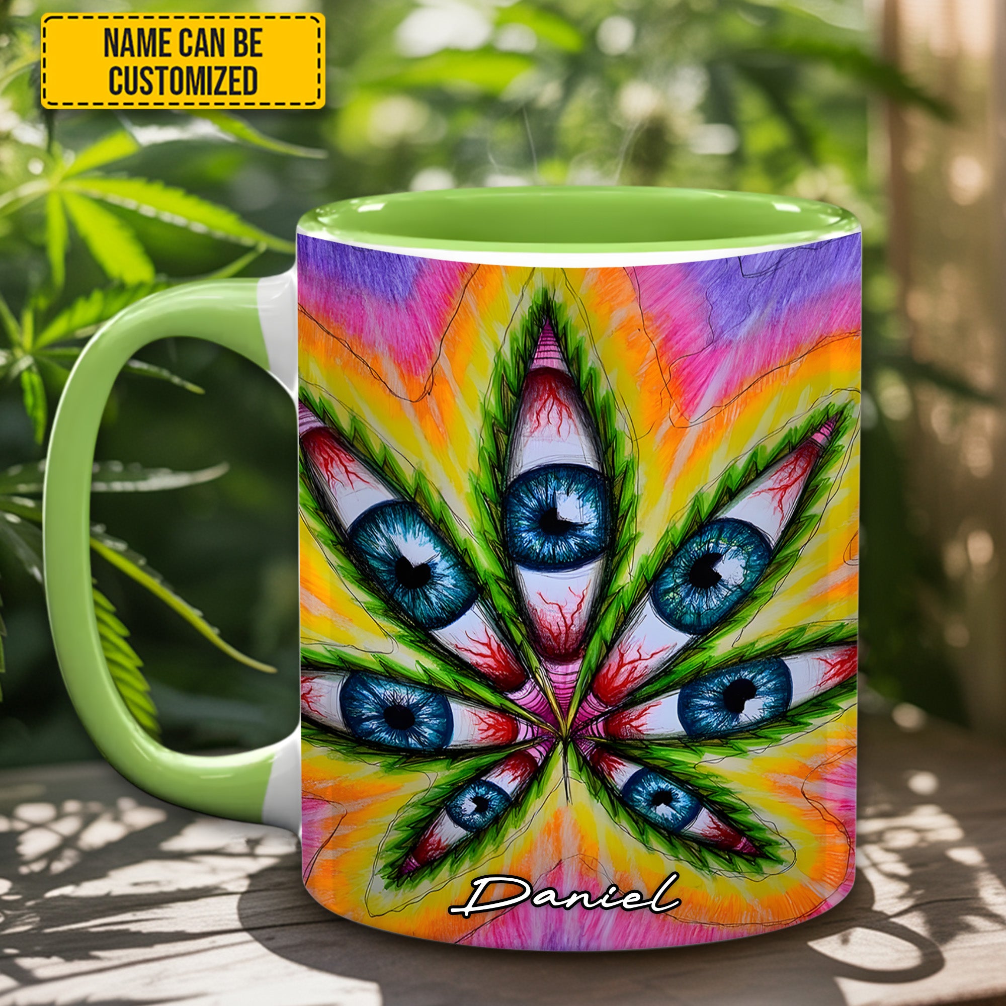 Personalized Psychedelic Accent Mug Vision Leaf Items Gifts For Mother